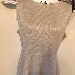 Gold winter knit dress